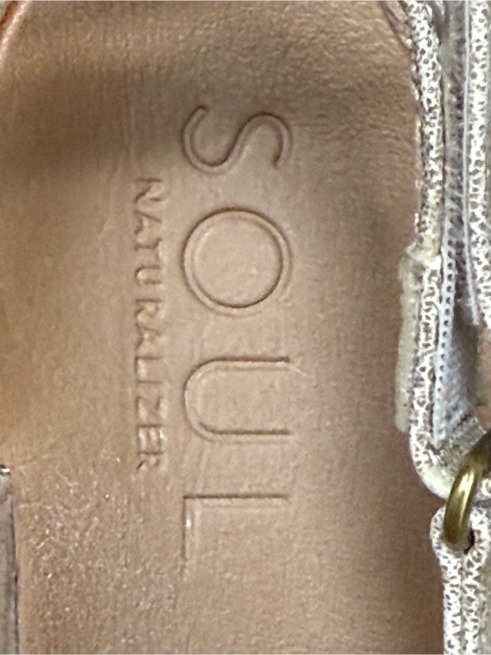 SOUL Naturalizer Womens Shakina Sandals Metallic Gold 8.5 - Picture 7 of 8